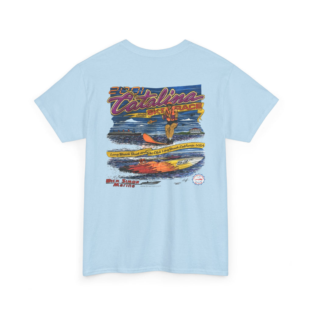 Vintage 2001 Catalina 53rd annual Water Ski Race Tee, Long Beach Boat & Ski Club