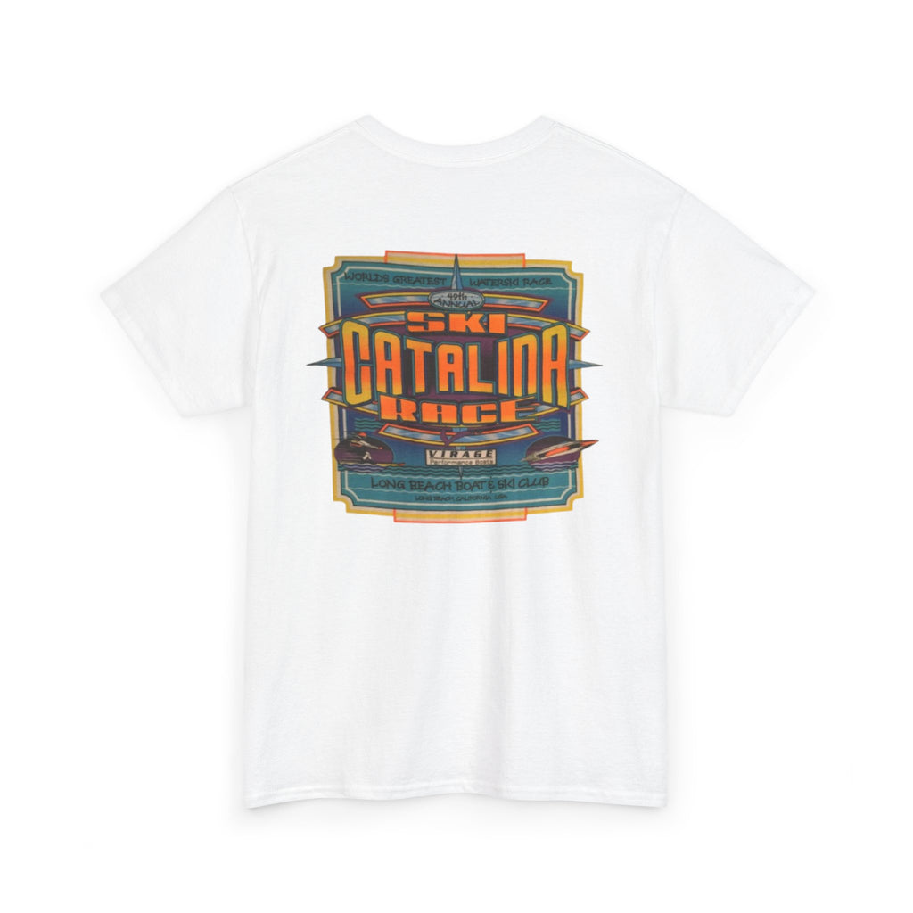 Vintage 1997 Catalina 49th annual Water Ski Race Tee, Long Beach Boat & Ski Club