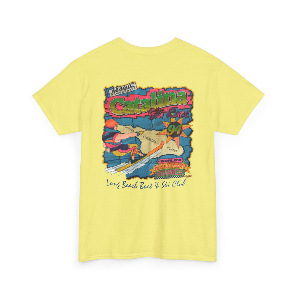Vintage 1994 Catalina 46th annual Water Ski Race Tee, Long Beach Boat & Ski Club