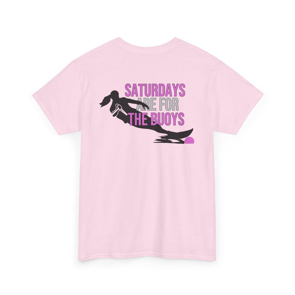 "Saturdays Are For The Buoys" (Girls) - Water ski slalom short-sleeve graphic t-shirt