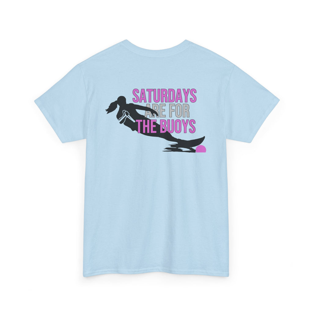 "Saturdays Are For The Buoys" (Girls) - Water ski slalom short-sleeve graphic t-shirt