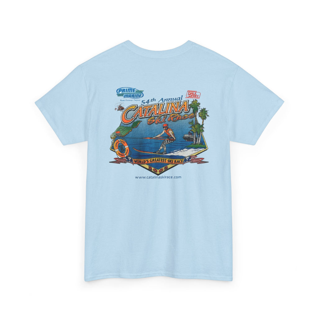 Vintage 2002 Catalina 54th annual Water Ski Race Tee, Long Beach Boat & Ski Club