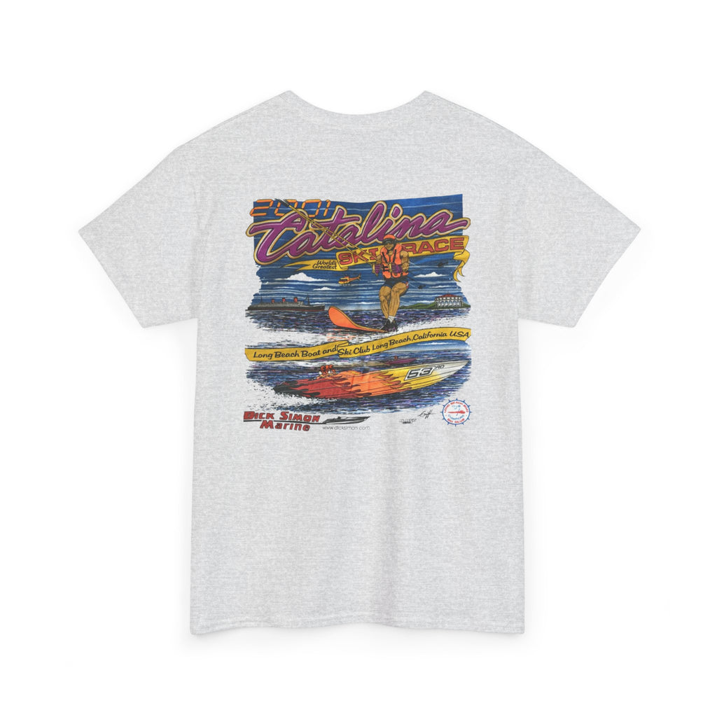 Vintage 2001 Catalina 53rd annual Water Ski Race Tee, Long Beach Boat & Ski Club