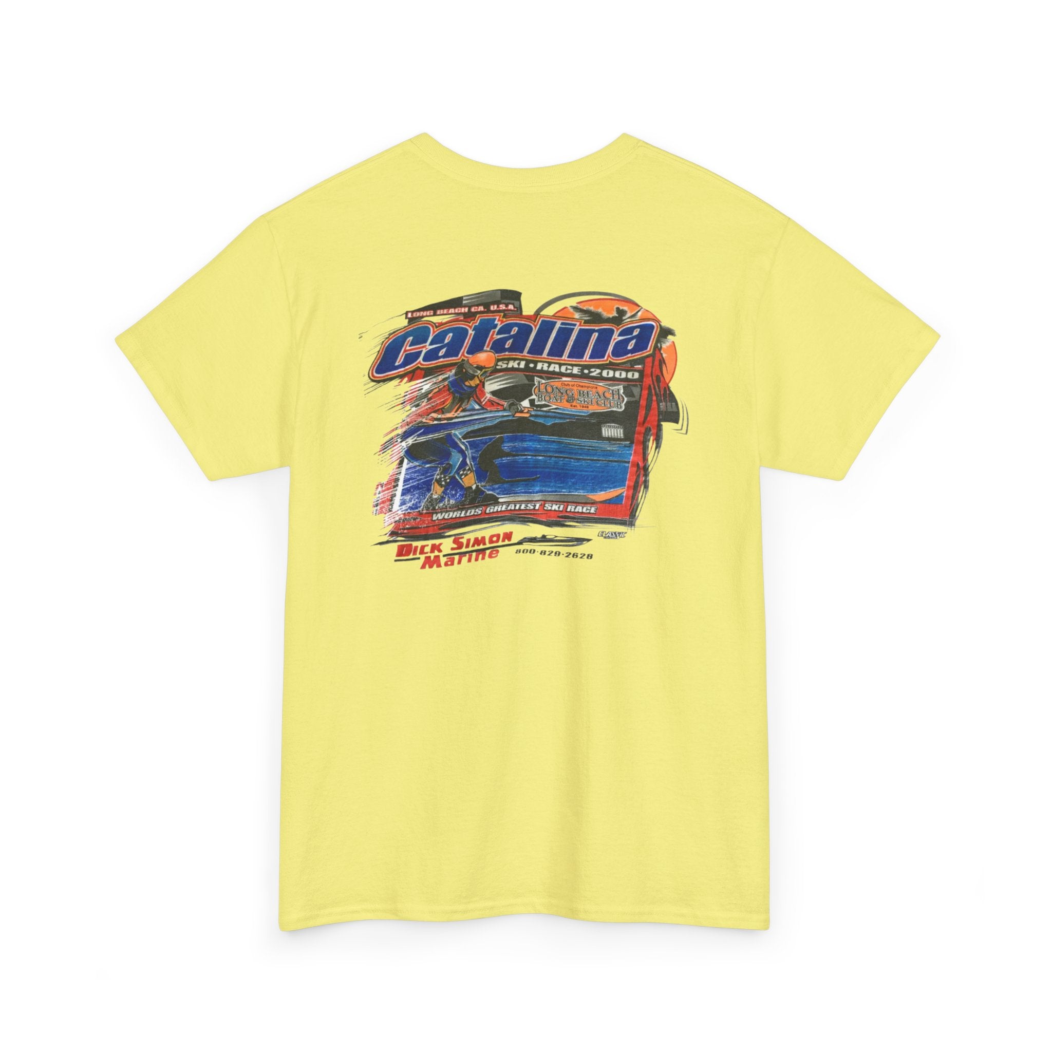 Vintage 2000 Catalina 52nd annual Water Ski Race Tee, Long Beach Boat & Ski Club