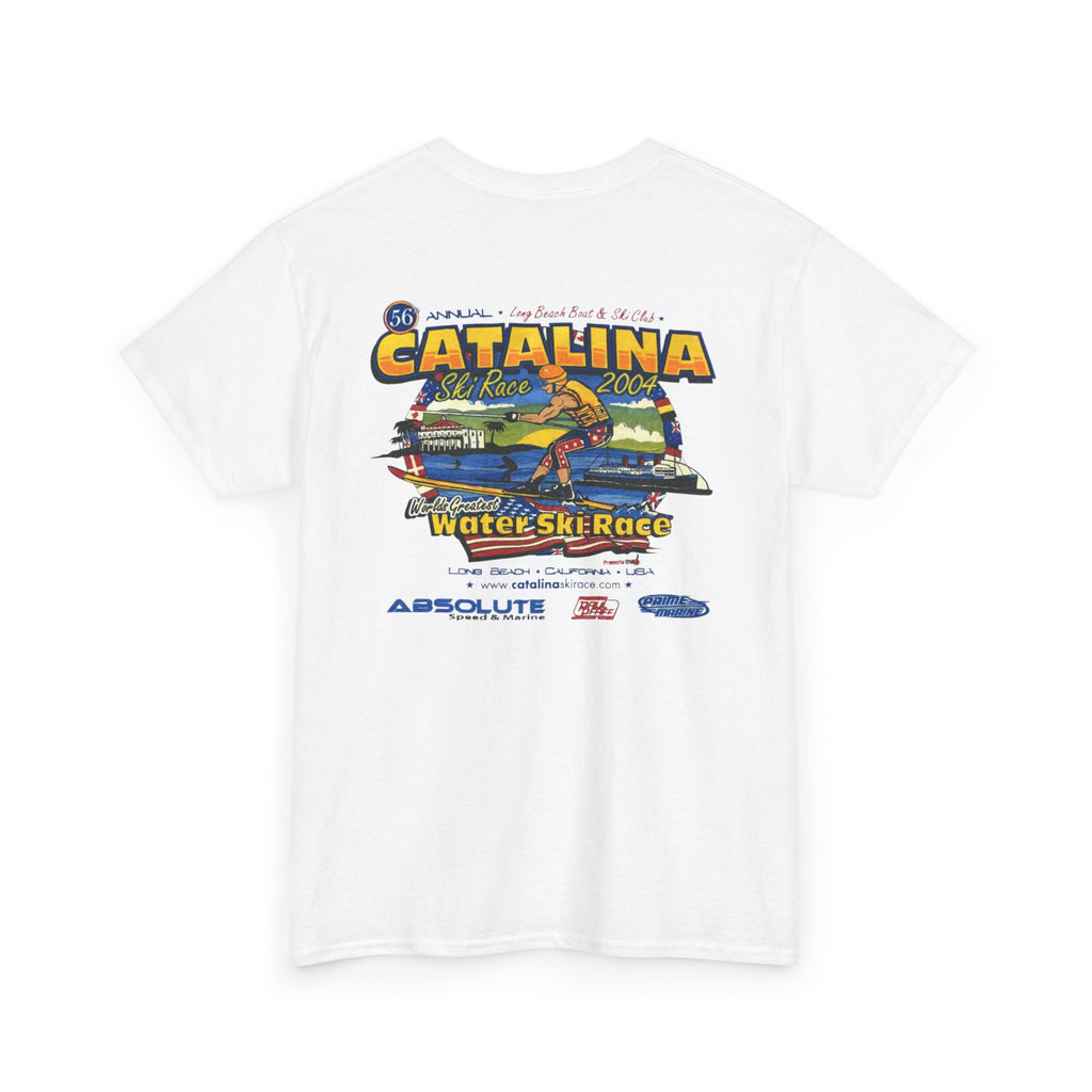 Vintage 2004 Catalina 56th annual Water Ski Race Tee, Long Beach Boat & Ski Club