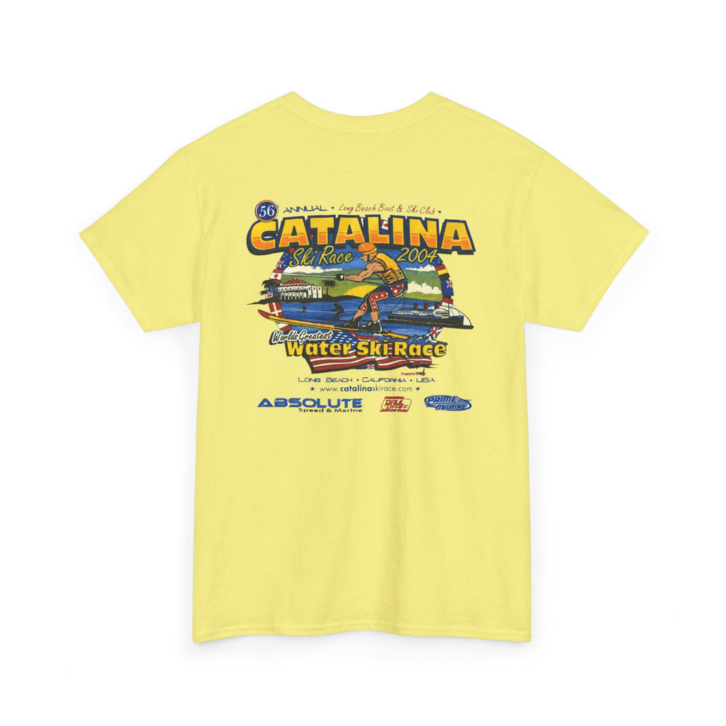 Vintage 2004 Catalina 56th annual Water Ski Race Tee, Long Beach Boat & Ski Club