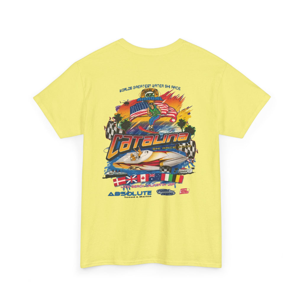 Vintage 2005 Catalina 58th annual Water Ski Race Tee, Long Beach Boat & Ski Club