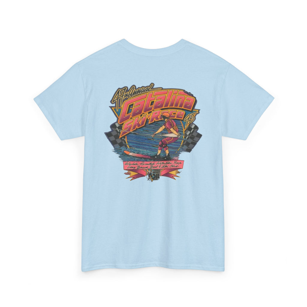 Vintage 1995 Catalina 47th annual Water Ski Race Tee, Long Beach Boat & Ski Club