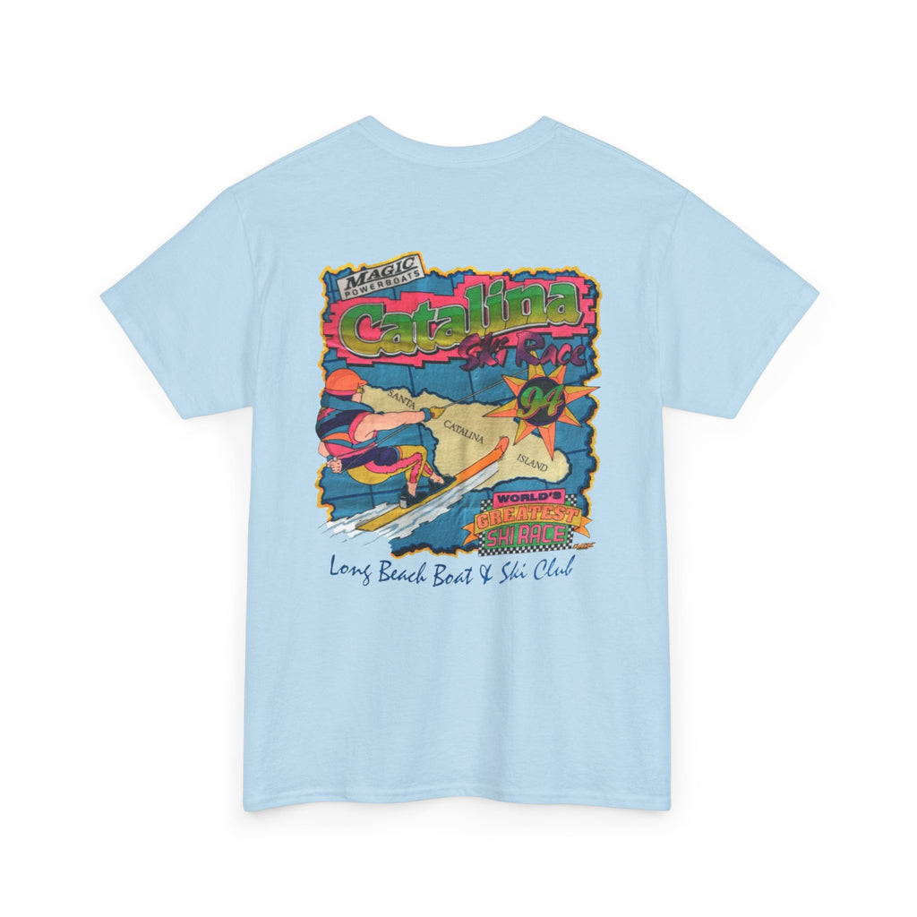 Vintage 1994 Catalina 46th annual Water Ski Race Tee, Long Beach Boat & Ski Club